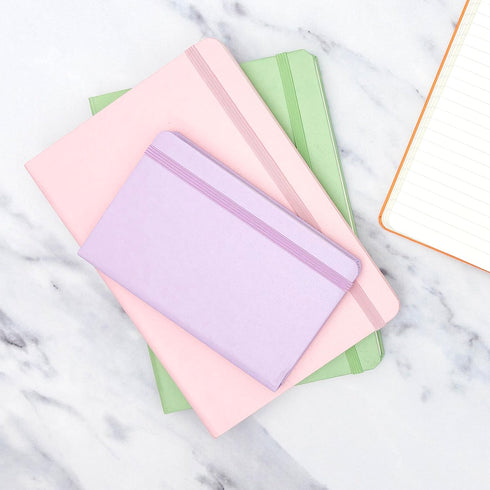 PAPERAGE Lined Pocket Journal Notebook, 2 Pack, Black, 160 Pages, Small 3.6 x 5.6 inches, Hardcover