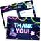 Disfuco Birthday Thank You Postcards, Neon Roller Skating Thank You Cards for Kids