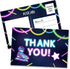 Disfuco Birthday Thank You Postcards, Neon Roller Skating Thank You Cards for Kids