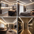 Dimmable 16.4FT/5M Light,4000K 2400LEDs 90+ AXMOTUT COB LED Strip Light with Remote, Flexible High Density LED Natural