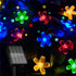 Selarlyt Solar String Lights for Outside100 LED Solar Flower Lights Outdoor Waterproof Solar