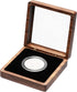 Single Walnut Wood Challenge Coin Presentation Display Box Storage Case with Clear