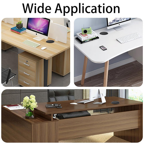 1-3/8 inch Plastic Desk Grommet, Wire Cord Cable Hole Cover, 6PCS for Office Computer Table Organizer