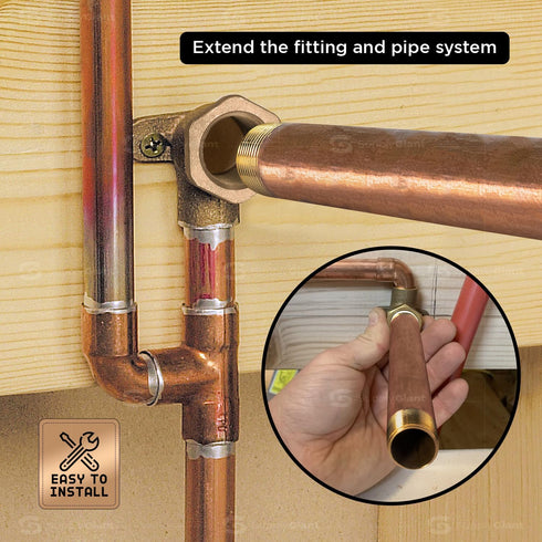 12" Long Brass Nipple Pipe Fitting, 1/2" Nominal Diameter, NPT Ends