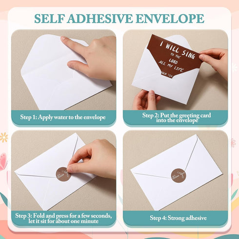 Sayglossy 120 Set 4 6''(Morandi) Inspirational Christian Greeting Cards Bulk with Envelopes Scripture, Inspirational