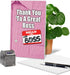 The Best Card Company Boss Thank You Greeting Card with 5 x 7 Inch Envelope, Co-Worker Thank You