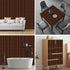 118.1x17.7 Inches HOMETITUTE Walnut Wood Grain Wallpaper Peel and Stick Dark Brown Pattern Removable Self Adhesive