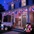 8 144 4th JMEXSUSS Red White and Blue Solar Lights, Tube LEDs Patriotic Solar Meteor Shower Lights Waterproof