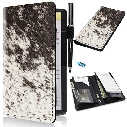 EDGFRTOIO Server Books Pro, Waitress Books with Expandable Zipper Pockets - Large Storage