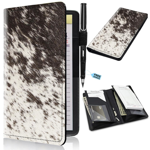 EDGFRTOIO Server Books Pro, Waitress Books with Expandable Zipper Pockets - Large Storage