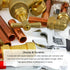 5/16 Inch Copper Pipe Fitting 90 Degree Elbow Adapter, 5 Pack for Water Pipe System, Copper Tone