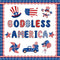 Whaline 95Pcs Patriotic Classroom Bulletin Board Decoration Kit God Bless America Cartoon 4th of July Cutouts for Decor