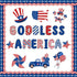 Whaline 95Pcs Patriotic Classroom Bulletin Board Decoration Kit God Bless America Cartoon 4th of July Cutouts for Decor