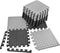 VViViD Interlocking EVA Foam Floor Mat Tiles 11.8x11.8x0.47 Black (9) and Grey