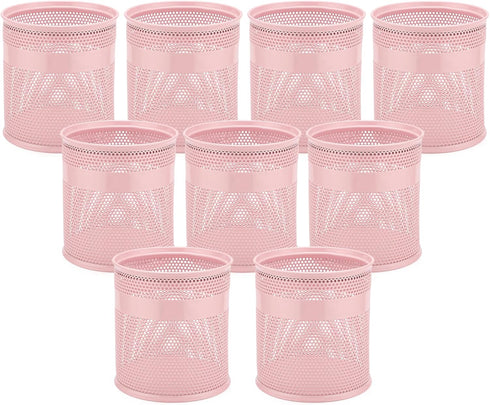 Segarty Pack of 9 Pencil Holders 3.9x4.2in, Round Mesh Pen Holder for