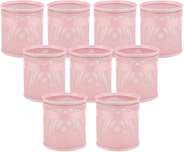 Segarty Pack of 9 Pencil Holders 3.9x4.2in, Round Mesh Pen Holder for