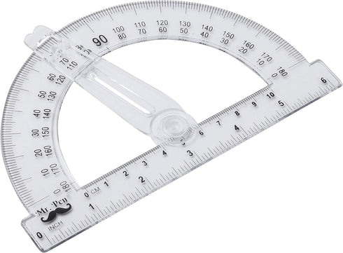 Mr. Pen Protractor, 6 Inches with Swing Arm, Pack of 3