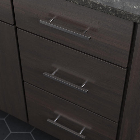 Franklin Brass Simple Square Bar Cabinet Pull, Stainless Steel, 5-1/16 in (128mm) Drawer Handle, 10 Pack