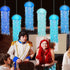 Lonfliness 12 Set LED Jelly Fish Paper Lanterns with Lights Blue Hanging Jellyfish Party Decoration Under The Sea Light