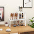 ELITEROO White Wood Desktop Shelf, 2 Tier Freestanding Small Bookshelf, Adjustable Storage Organizer for Kitchen