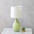 LT1193-GRN 14.17" Simple Designs Refined and Textured Oval Stucco Ceramic Table Lamp, for Living Room, Bedroom, Office