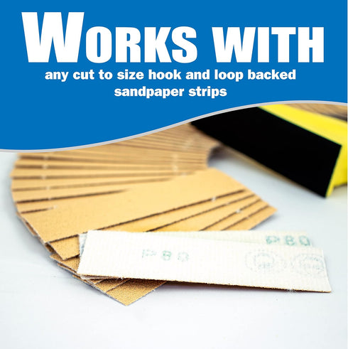 Sanding Mouse Mini Detail Sander with 50 Pre-Cut Gold Sanding Strips, 10 Each of Grits: 80, 120, 150, 220, 400