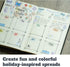 Seasons & Holidays Planner Stickers & Stencils, 22 Sheets Cute Stickers and 6 Stencils for Journals Scrapbooks