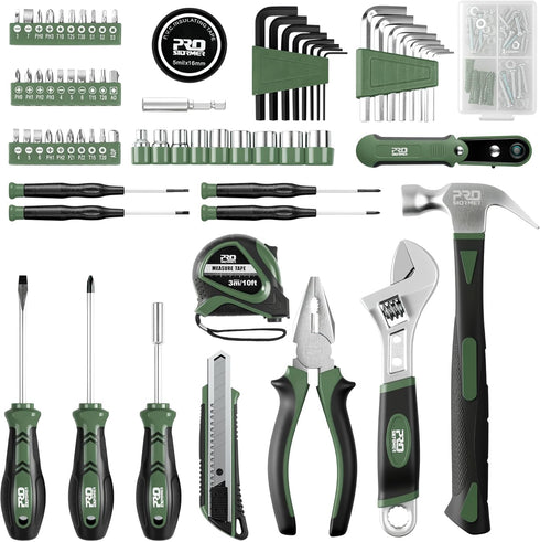 160-Piece Set, Toolbox Prostormer Home Repair Tool General Household Hand Tool Kit with Storage Case for House, Garage