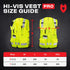 NoCry Premium Reflective Safety Vest for Men, Heavy Duty Stitching, ANSI Class 2