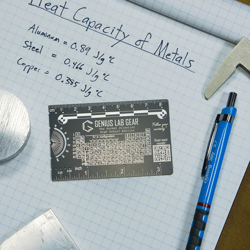 The Pocket Scientist High School Edition, Wallet Science Ruler Scale and Unit Conversion Reference for Students