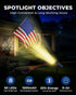 IP67, 60 3 2 1(Warm 4 Pack) HGGH Solar Lights Outdoor Waterproof LED Lighting Modes Solar Spot Lights Outdoor for Yard