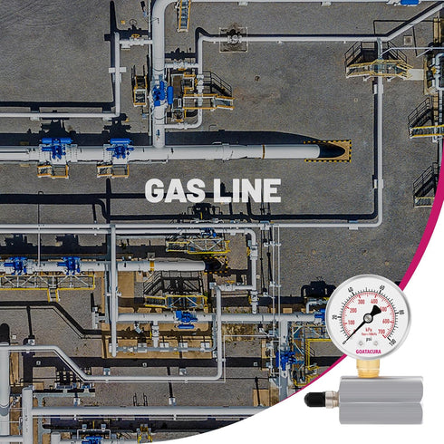 Gas Test Pressure Gauge 0-100psi/kpa, 2" Dial Size, Chrome Plated Steel Body, 3/4" FNPT Connection
