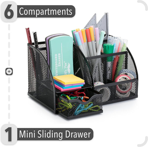Mr. Pen- Mesh Desk Organizer, Black, Pen Holders Organizers, Desk Pencil Organizer, Pen /Pencil Holder, Pen Organizer for Desk by Mr. Pen