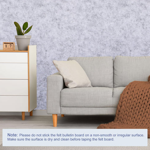 PATIKIL Felt Bulletin Board 12"x12", 6 Packs Self Adhesive Square Tiles for Sound Proofing with 30 Push Pins