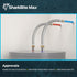 SharkBite Max 18 Inch Stainless Steel Braided Flexible Water Heater Connector, 1/2 Inch x 3/4 Inch FIP, Push to Connect