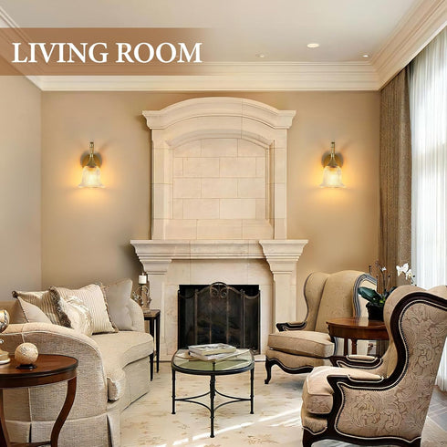 1-Light Hallway(E26) Gold Wall Sconce,Bathroom Sconces Brass Modern Wall Light Fixture with Clear Glass Shade,Indoor
