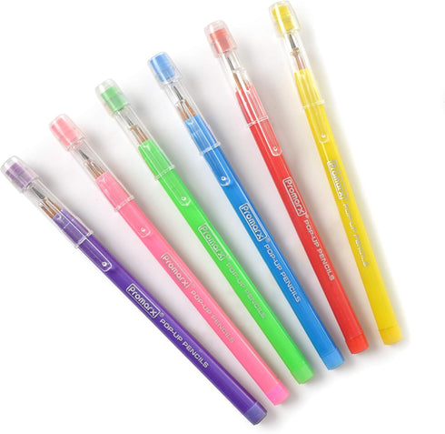 Promarx Metallic Fashion Pop-Up Pencils, 0.7 mm, Assorted Colored Barrels, 6 Count, Assorted Colors, Model:MQ26-DF7B06-48 by Promarx