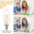 10 Pack Cotanic E12 LED Bulb, Dimmable 3000K Soft White, 60Watt Equivalent, Small Base Type B Candle Shape Chandelier