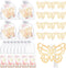 KBDHYY 50Pcs Butterfly Metal Bookmark Wedding Party Favors, Gold Creative Butterfly Bookmarks with