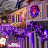 2 Pack 33ft 100 8 JMEXSUSS Solar Fairy Lights Outdoor, LED Purple Christmas Lights, Waterproof Modes Purple Solar Light
