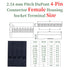 50 Sets Dupont 2.54 mm Pitch 4-Pin Female Adapter Cable Connector Accessories, 250 Pieces Crimp Pins Kit