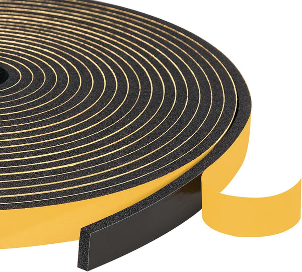 Yotache Foam Seal Tape, 3 Rolls, 3/8" W X 1/8" T, High Density Adhesive Weather Stripping Seal for Door & Window, 50 Ft