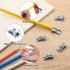 Fumete 96 Pcs Handheld Metal Pencil Sharpeners, Single Hole Aluminum Alloy Manual Sharpener Bulk for School Office