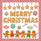Whaline 76Pcs Merry Christmas Classroom Decoration Kit, Gingerbread Candy Cane Cutouts with Red White Stripes Border