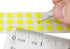 ChromaLabel 1/4 Inch Circle Sticker Labels, 1000 Yellow Dot Stickers with Handy Dispenser