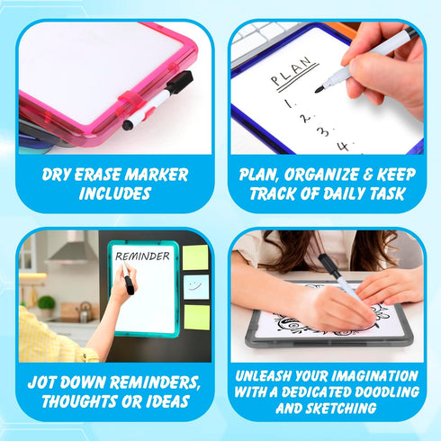 Small Dry Erase Board, Magnetic Whiteboard 8.5” X 11”, Mini Dry Erase Board for Kids, Students with Marker (8 Pack)