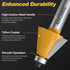 22.5 1/2 Inch 1 Inch Trimming Degree Chamfer Router Bit with Bearing, Shank, Cutting Length, Carbide Tipped Woodworking