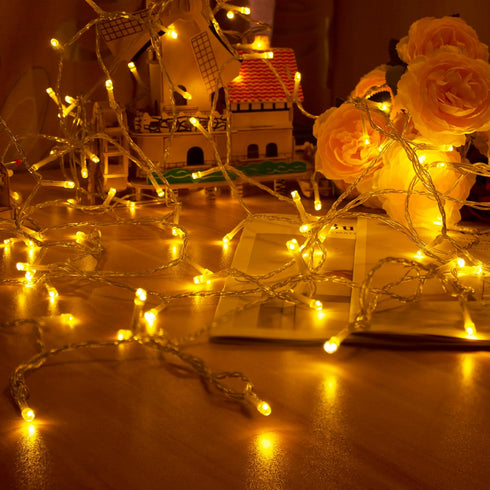 GHJ 100LEDs) Battery Operated Remote Control Rainproof LED String Lights, Color Changing Fairy Lights for Christmas