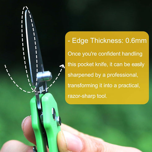 1.97 G10 JIN Rhino Jr. Kids Pocket Knife, Fidget Toy Knife, DIY Kit, Unsharpened Steel Blade, Safety Rounded Tip