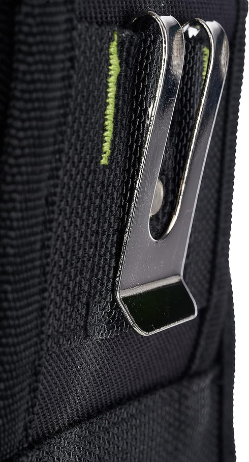 AWP Tool Organizer Pouch with 7 Pockets & Loops, Heavy-Duty Metal Belt Clip Attachment